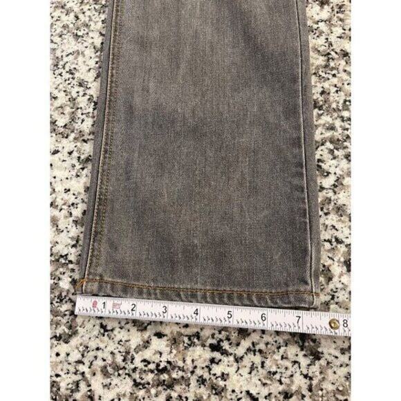 Empyre Mens Straight Leg Jeans Size 34 Gray Denim 5 Pocket Button & Zip Closure - Picture 10 of 13